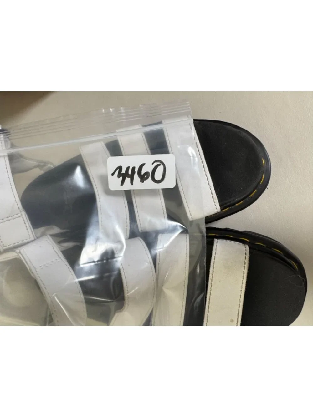 Dr. Martens Blaire White Hydro Leather Gladiator Sandals Women 8 Platform Chunky